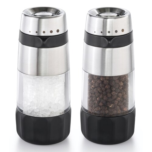 OXO Accent Mess-Free Salt and Pepper Grinder Set