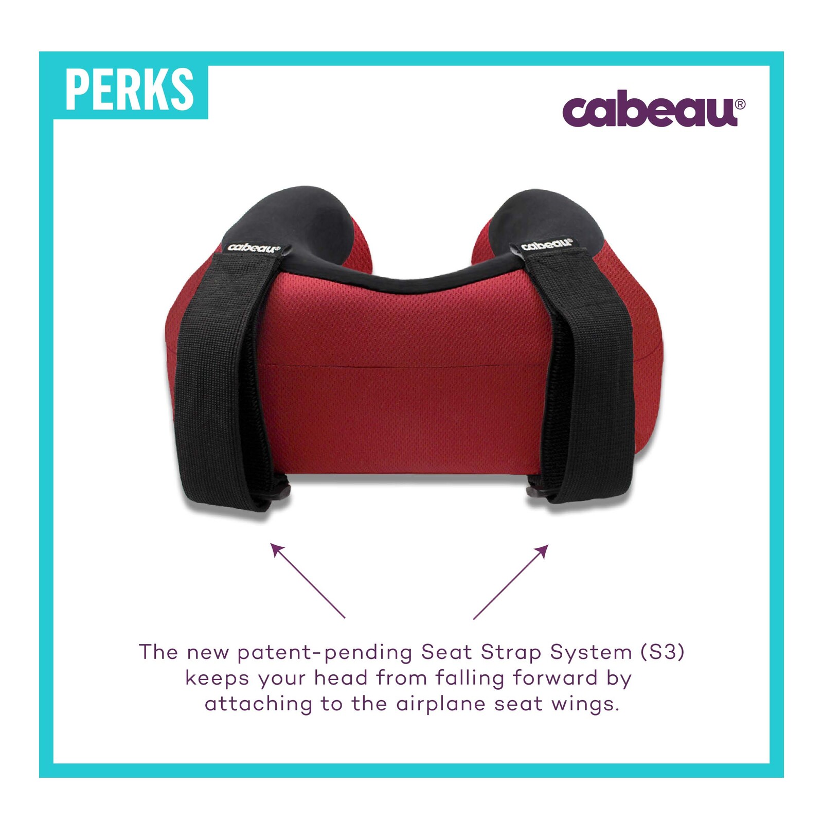 Cabeau evolution s3 memory foam travel pillow with seat strap system online