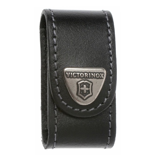 Victorinox Leather Belt Pouch For Swiss Army Pocket Knife (for Mini Champ) - Black