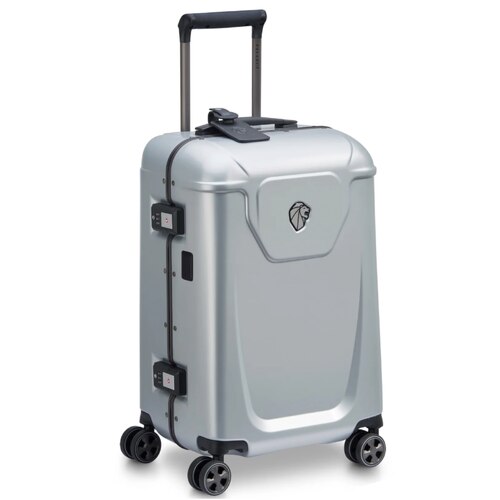 Delsey Peugeot 55 cm 4-Wheel Cabin Suitcase - Silver