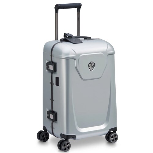 Delsey Peugeot 55 cm 4-Wheel Cabin Luggage - Silver