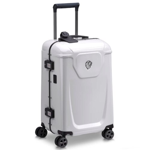 Delsey Peugeot 55 cm 4-Wheel Cabin Luggage - White