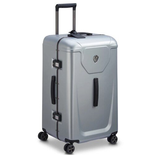 Delsey Peugeot 73 cm 4-Wheel Trunk Luggage - Silver