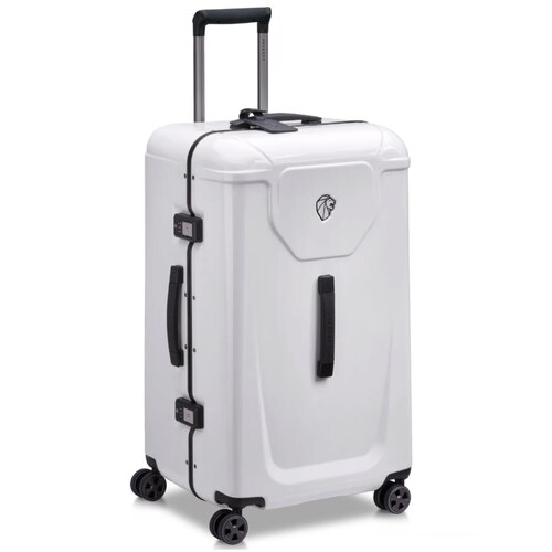 Delsey Peugeot 73 cm 4-Wheel Trunk Luggage - White