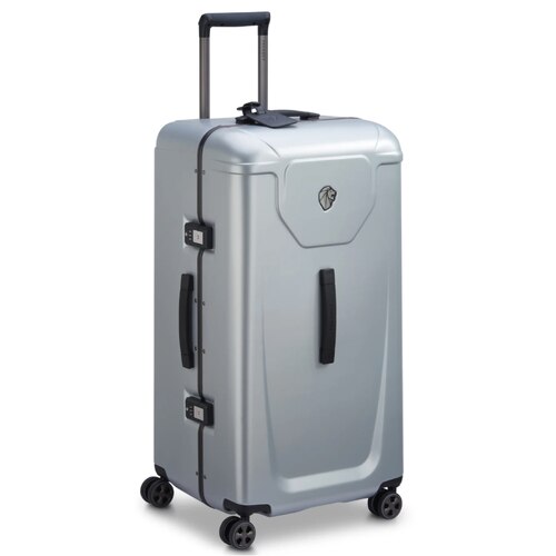 Delsey Peugeot 80 cm 4-Wheel Trunk Luggage - Silver