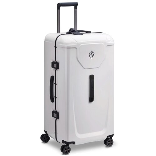 Delsey Peugeot 80 cm 4-Wheel Trunk Luggage - White