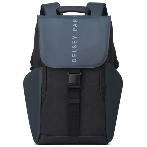 Delsey Securflap 16" Laptop Backpack with RFID - Black