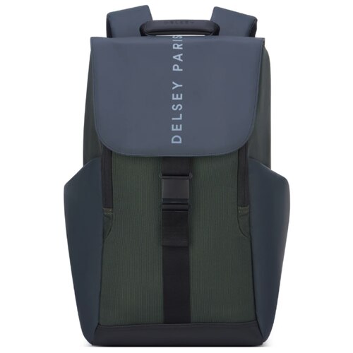 Delsey Securflap 16" Laptop Backpack with RFID - Army