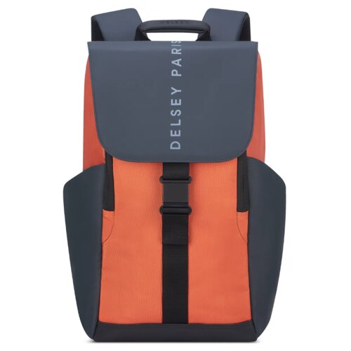 Delsey Securflap 16" Laptop Backpack with RFID - Orange