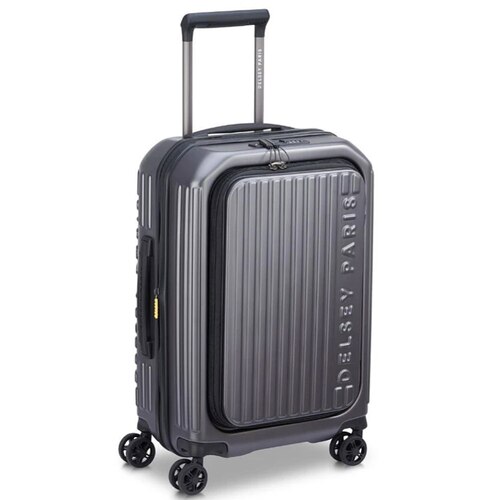 Delsey Securtime Zip 55 cm Top Opening 4-Wheel Expandable Cabin Suitcase - Anthracite