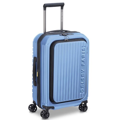 Delsey Securtime Zip 55 cm Top Opening 4-Wheel Expandable Cabin Luggage - Lavender Blue