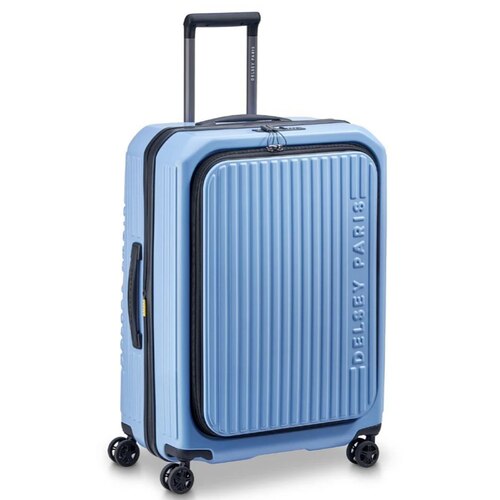 Delsey Securtime Zip 66 cm Top Opening 4-Wheel Expandable Suitcase - Lavender Blue