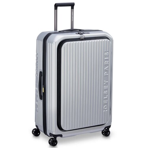 Delsey Securtime Zip 76 cm Top Opening 4-Wheel Expandable Luggage - Silver