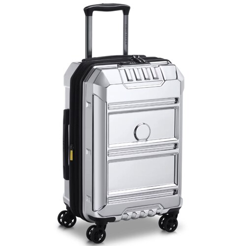 Delsey Rempart 55 cm 4-wheel Expandable Cabin Suitcase - Mirror (Chrome)