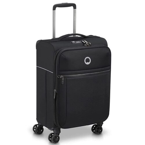 Delsey Brochant 2.0 -  55 cm 4-Wheel Expandable Carry-on Suitcase - Black