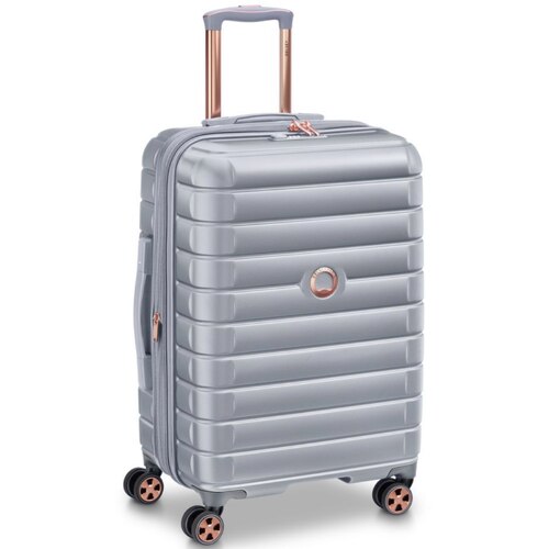 Delsey Shadow 5.0 - 66 cm Expandable 4 Wheel Suitcase - Platinum