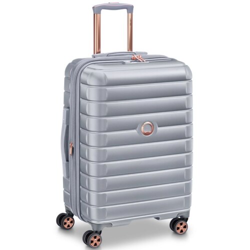 Delsey Shadow 5.0 - 66 cm Expandable 4 Wheel Suitcase - Platinum