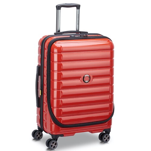 Delsey Shadow 5.0 - 66 cm Front Loader Spinner Suitcase - Red