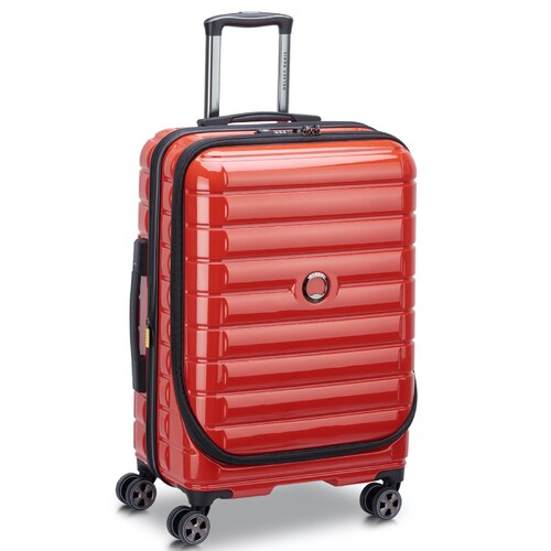Delsey Shadow 5.0 - 66 cm Front Loader Spinner Luggage - Red