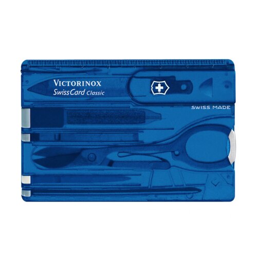 Victorinox SwissCard Lite with LED - Translucent Blue
