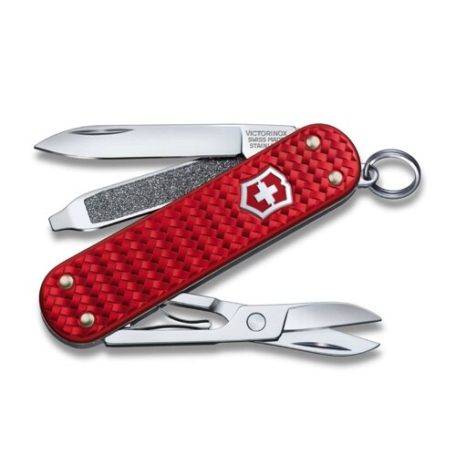 Victorinox Classic Precious Alox Swiss Army Knife - Iconic Red