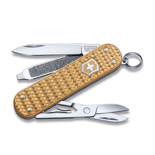 Victorinox Classic Precious Alox Swiss Army Knife - Brass Gold