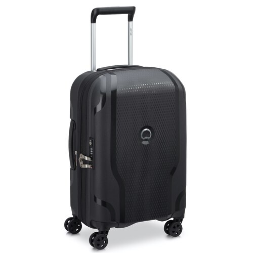 Delsey Clavel 55cm 4-Wheel Expandable Cabin Case - Black (Recycled Material)
