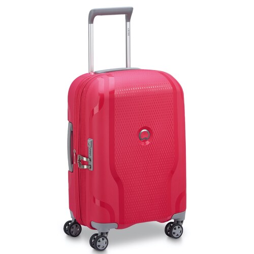 Delsey Clavel 55cm 4-Wheel Expandable Cabin Case - Magenta (Recycled Material)