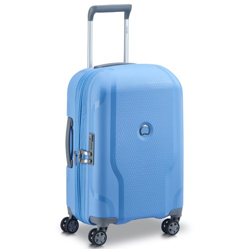 Delsey Clavel 55cm 4-Wheel Expandable Cabin Case - Lavender Blue (Recycled Material)