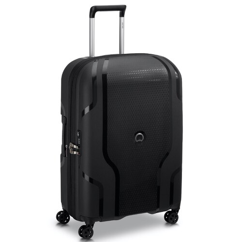 Delsey Clavel 70 cm 4-Wheel Expandable Suitcase - Black (Recycled Material)