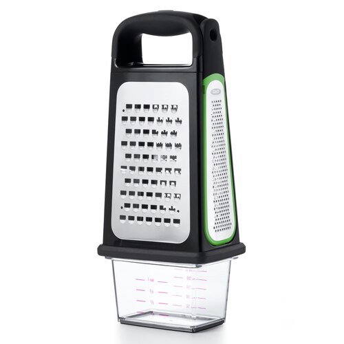 OXO Etched Box Grater with Removable Zester