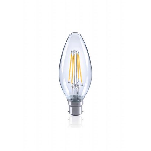 Green Earth : 4 Watt - LED Clear Candle COC Bayonet (B22) Warm 2700K 20,000hrs (Non-Dimmable)