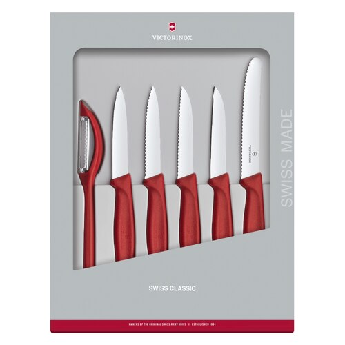Victorinox Swiss Classic 6 Piece Paring Knife Set - Red