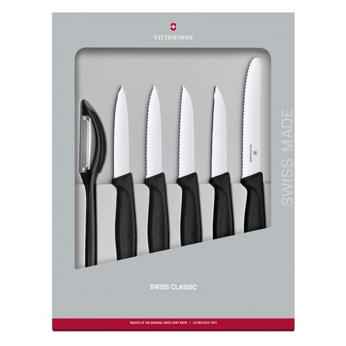 Victorinox Swiss Classic 6 Piece Paring Knife Set - Black