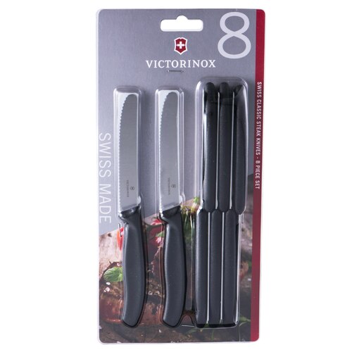 Victorinox 8 Piece Steak Knife Set - Black