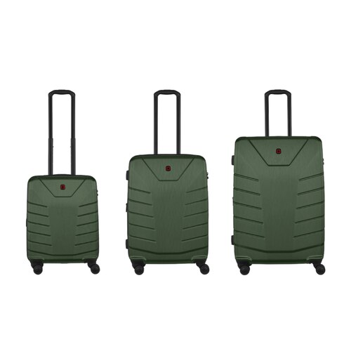 Wenger Pegasus Expandable 4-Wheel Suitcase Set of 3 - Military Green (Small