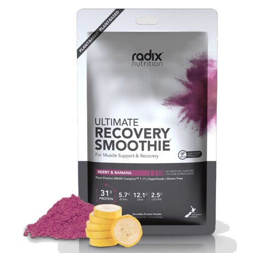 Radix Nutrition Ultimate Recovery Smoothie Plant-Based V2 - Berry and Banana - 250kcal (Single Serve)