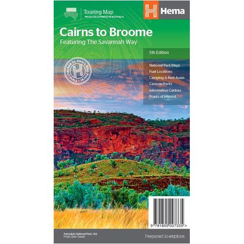 Hema Map Savannah Way - Cairns to Broome : 5th Edition
