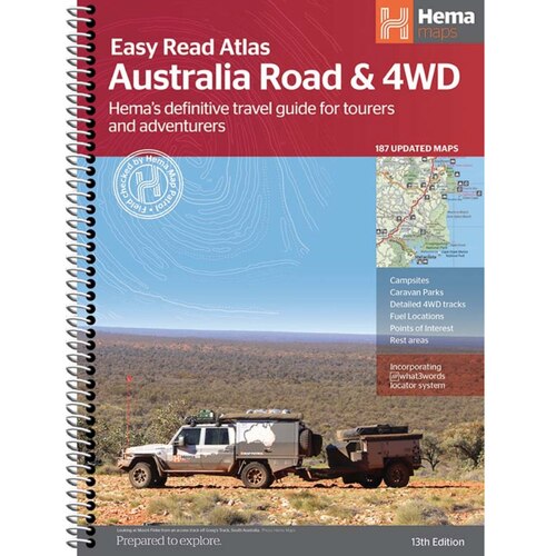 Hema Australia Road and 4WD Easy Read Atlas - Edition 13 (Spiral)