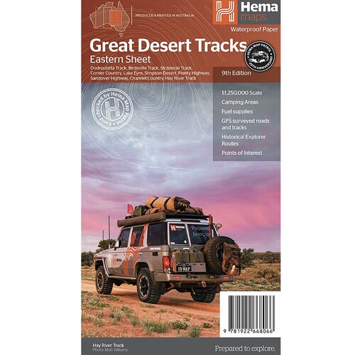 Hema Great Australian Desert Tracks Eastern Sheet Map - Edition 9