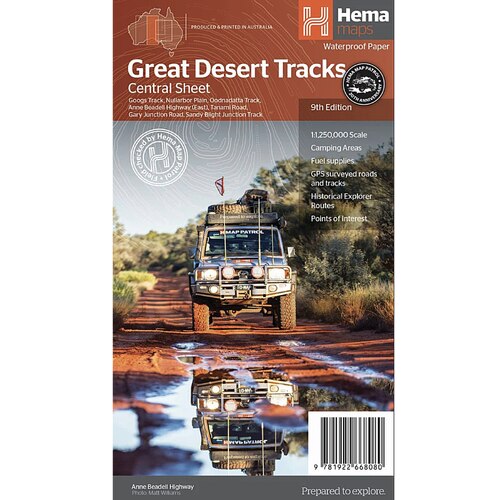 Hema Australia's Great Desert Tracks Central Sheet - Edition 9