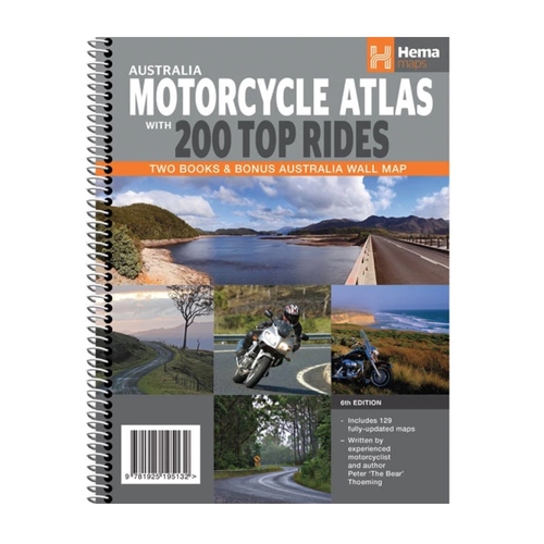 Hema Australia Motorcycle Atlas 200 Rides : 6th Edition