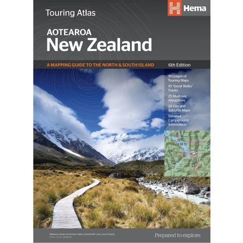 Hema Maps New Zealand Touring Atlas Spiral Bound Edition 6