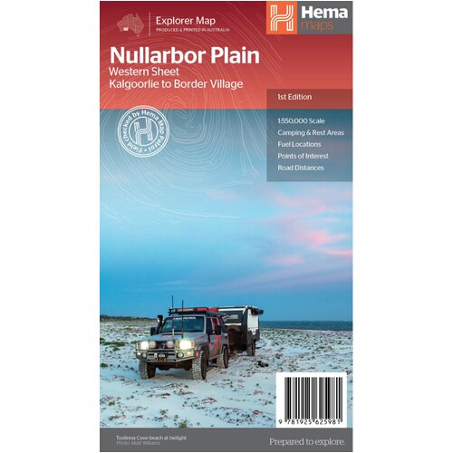 Hema The Nullarbor Plain Western Map - Kalgoorlie to Border Village
