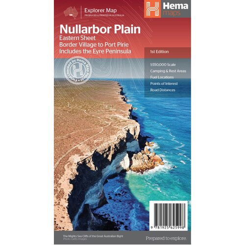 Hema The Nullarbor Plain Eastern Map - Border Village to Port Pirie