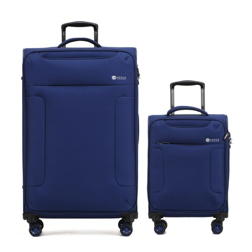 Tosca SO LITE 3.0 - 4-Wheel Spinner Case Set of 2 - Navy (Carry-on and Large)