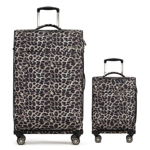 Tosca SO LITE 3.0 - 4-Wheel Spinner Case Set of 2 - Leopard (Carry-on and Large)