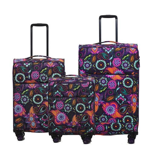 Tosca SO LITE  4-Wheel Suitcase Set of 3 - Paisley (Carry-on, Medium and Large)