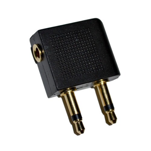 Airline / Airplane Headphone Adaptor Plug : Gold Plated