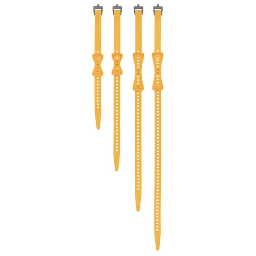 Sea to Summit Stretch-Loc TPU Strap - 20mm x 4 Sizes (4 Pack) - Yellow